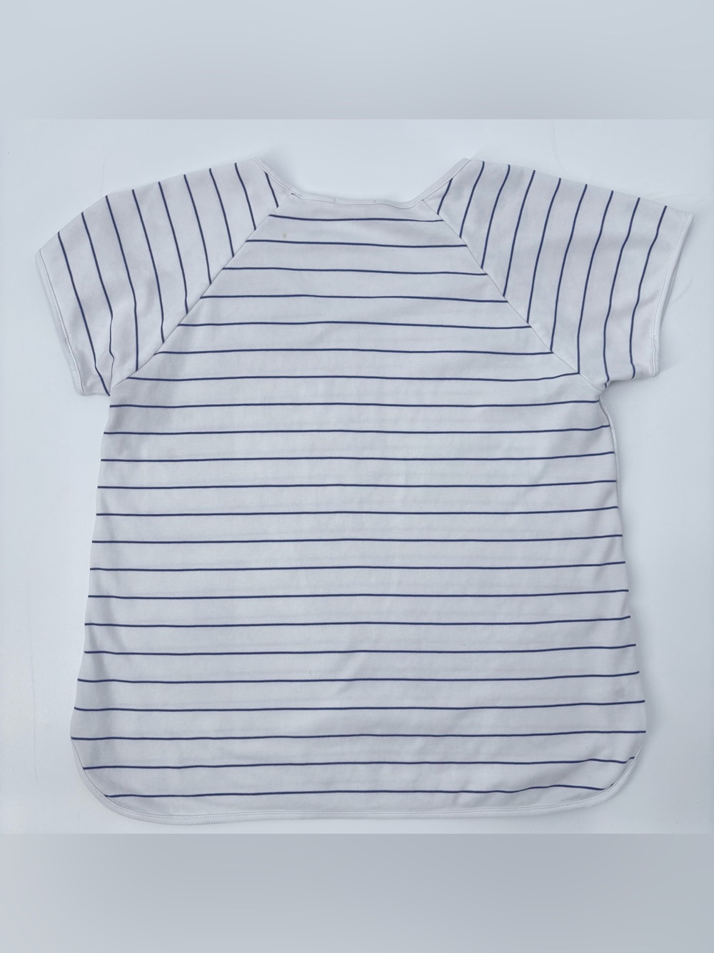 Lake White Blue Striped Short Sleeve Top & Cropped Pants PJ Set - Picture 6 of 14